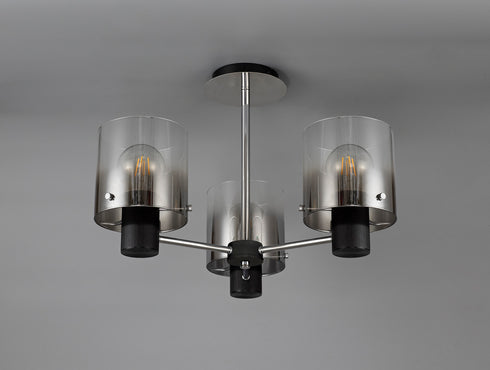 Brooks Semi Flush Light 3 Light
